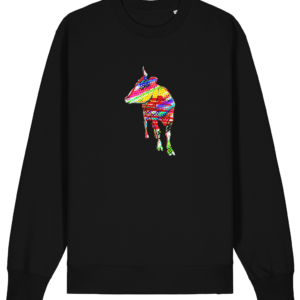 Sweat-shirt unisexe bio – Vache colorée