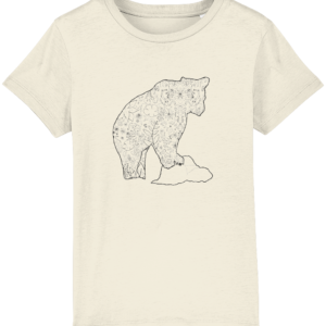 T-shirt enfant bio – Ours montagne détaillé