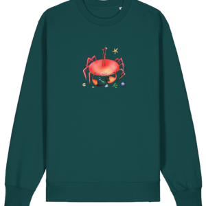 Sweat-shirt unisexe bio – Crabe drôle plage