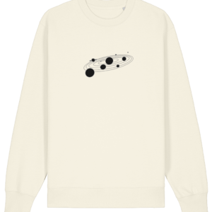 Sweat-shirt unisexe bio – Planètes solaire noir blanc