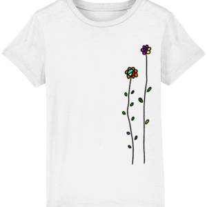 T-shirt enfant bio – Fleurs colorées