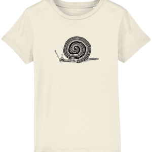 T-shirt enfant bio – Escargot noir nature