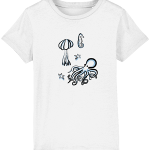 T-shirt enfant bio – Animaux marins mignons