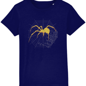 T-shirt enfant bio – Araignée détaillée jaune