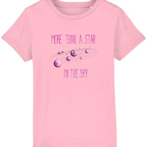 T-shirt enfant bio – Planètes roses colorées