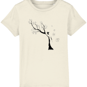 T-shirt enfant bio – Cerisier sakura japonais noir